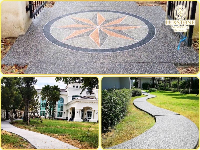 พื้นหินขัด ตกแต่งภายนอก